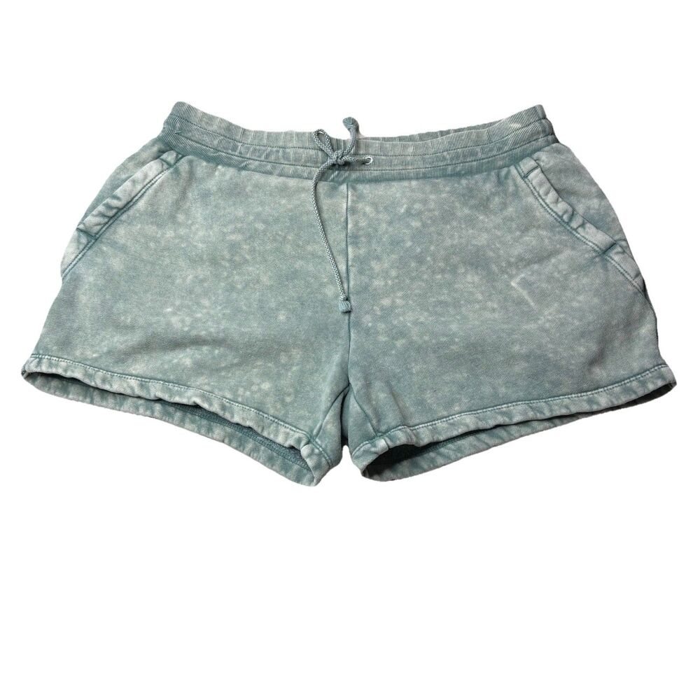 GoodThreads Green Pull on Drawstring Sweat Shorts Pockets size Medium Womens